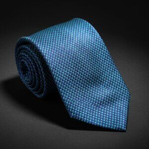 Robert Talbott Silk Tie Blue Checkered Luxury Designer Necktie Nordstrom USA